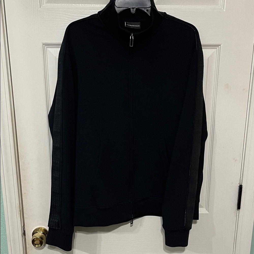 Emporio Armani Black Zip-Up Jacket Men’s Size XXL